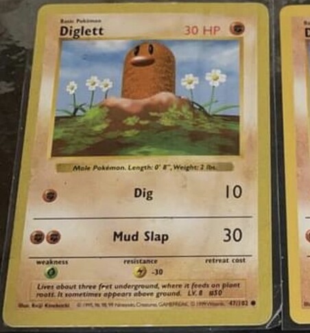 Diglett Dark Border shadowless