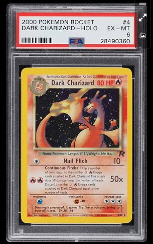 Team Rocket grey Holofoil Rare - Charizard 2