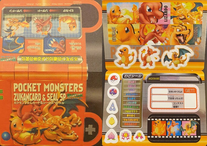 Charmander/Charmeleon/Charizard Sticker Pack