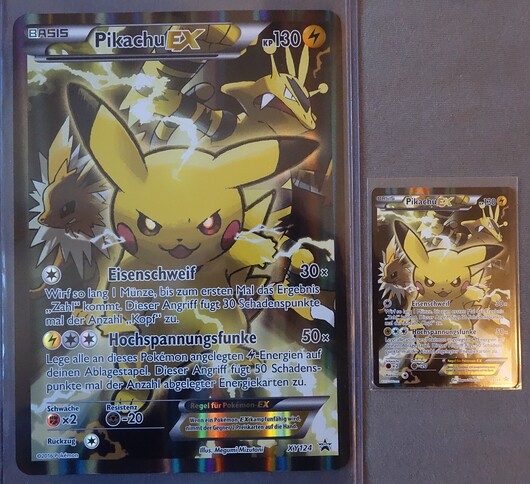 CARTE POKEMON GÉANTE JUMBO - PIKACHU EX - PROMO XY124 - Version