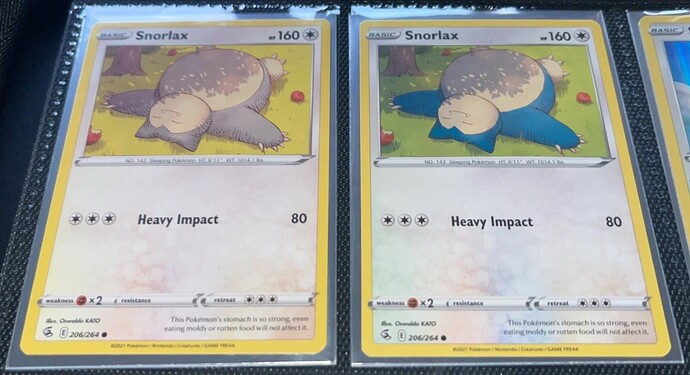 Color misprint Snorlax (missing Cyan)