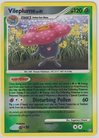 #41 EN 2008 Legends Awakened - Vileplume Lv. 41 (Reverse Holo)