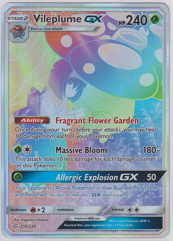 #72 EN 2019 Cosmic Eclipse - Vileplume GX (Full Art Secret Rare)