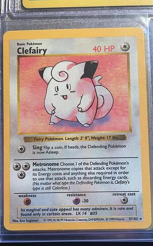Non-Holo Shadowless Clefairy