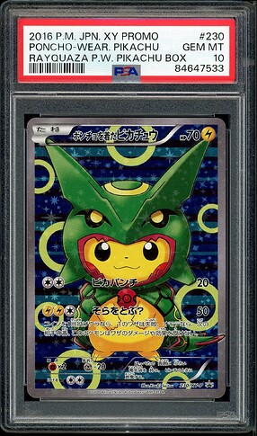 PIKACHU PONCHO RAYQUAZA 10 A