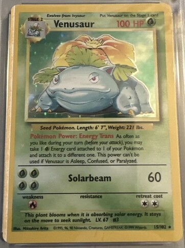 Venusaur white edge holo english unlim