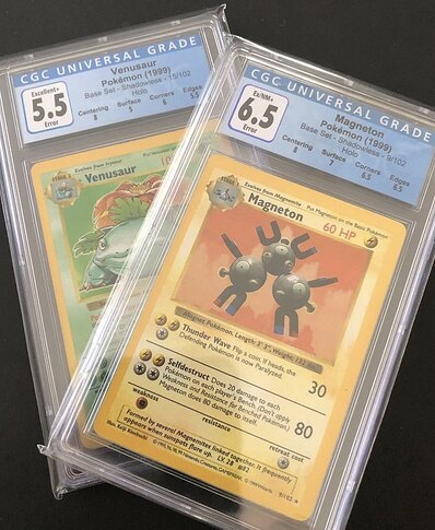 Non-Holo Shadowless Venusaur & Magneton