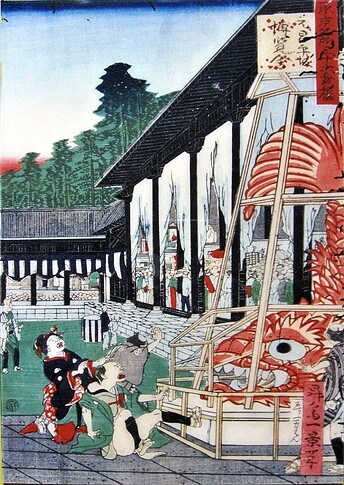 Shachi of Nagoya Castle During its original build.