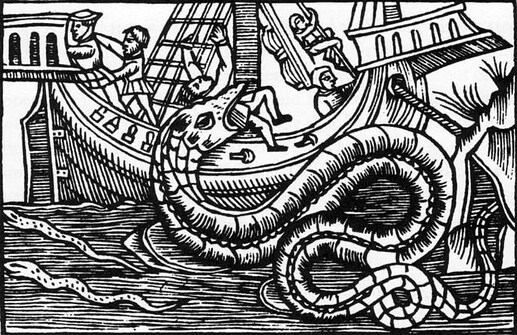 Sea Serpents - Olaus Magnus (1555)