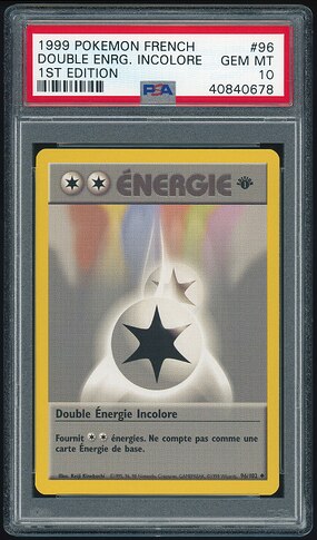 96 of 102 - Double Colorless Energy (Double Énergie Incolore) - French 1st Ed - PSA 10 - Front
