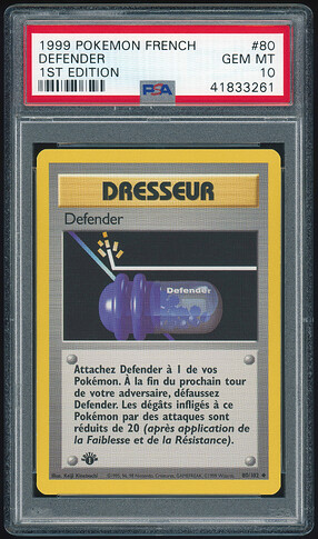 80 of 102 - Defender (Defender) - French 1st Ed - PSA 10 - Front