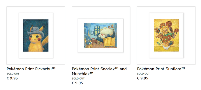 Pokemon x Van Gogh Museum Set 3 Portachiavi - CharityStars