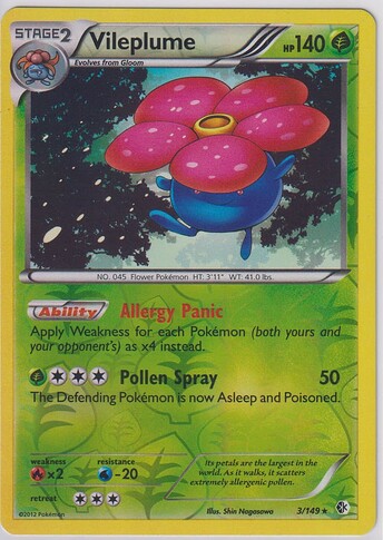 #52 EN 2012 Boundaries Crossed - Vileplume (Reverse Holo)