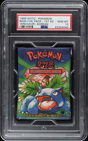 Screenshot 2023-07-15 at 11-05-46 1999 Pokemon Korean Base Set 1st Edition Booster Pack Venusaur PSA 10 GEM MINT PWCC Marketplace