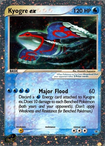 Kyogre EX 001 holo