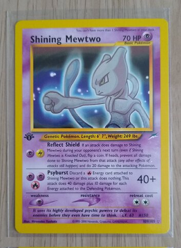 Shining Mewtwo 1st Edition Neo Genesis (Holo) - Pokémon Card Proxy