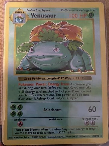 Venusaur white edge holo shadowless