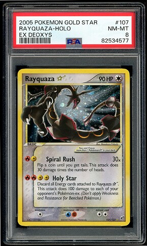 RAYQUAZA GOLD STAR 8 A