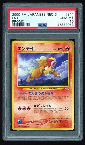 No. 244 - Entei - Japanese Neo 3 Promo - PSA 10 - FRONT - ONE