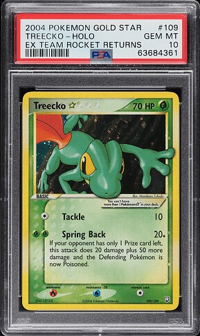 Treecko Gold Star PSA 10 front PWCC scan