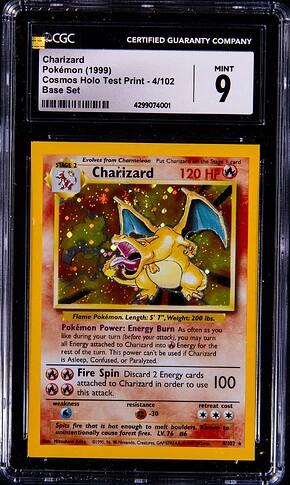 Charizard UED Base Set Cosmos Holofoil