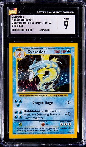 Gyarados UED Base Set Cosmos Holofoil
