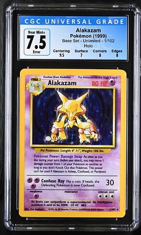 Alakazam inverted back edge of sheet