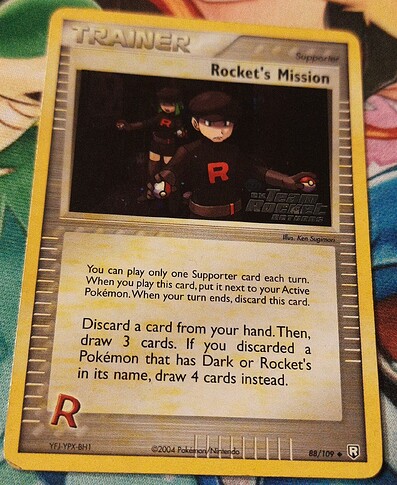 EX Team Rocket Returns yellow smudge