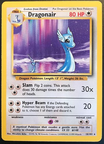 Dragonair Dragon ballz card 1