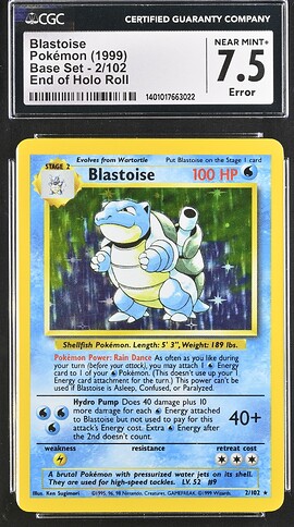 Blastoise holo edge graded 1