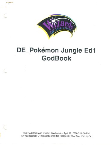 Pokemon Godbook - Jungle - Edition 1 - German - Page 0 - Title