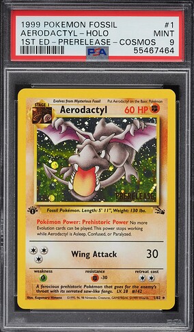 Aerodactyl prerelease cosmos 1