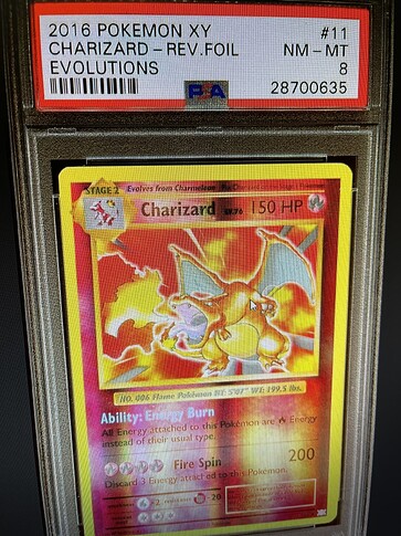 Grey ink misprint RH Evo Charizard