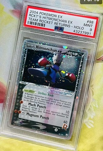 EX Team Rocket Returns red smudge Hitmonchan ex