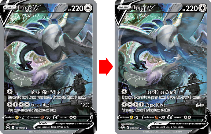 lugia card edit comparison