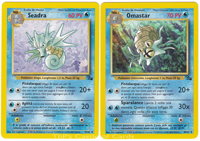 Foreign error Fossil Seadra & Omastar