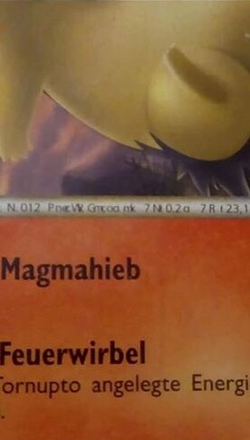 Text error - German Typhlosion (below artwork)