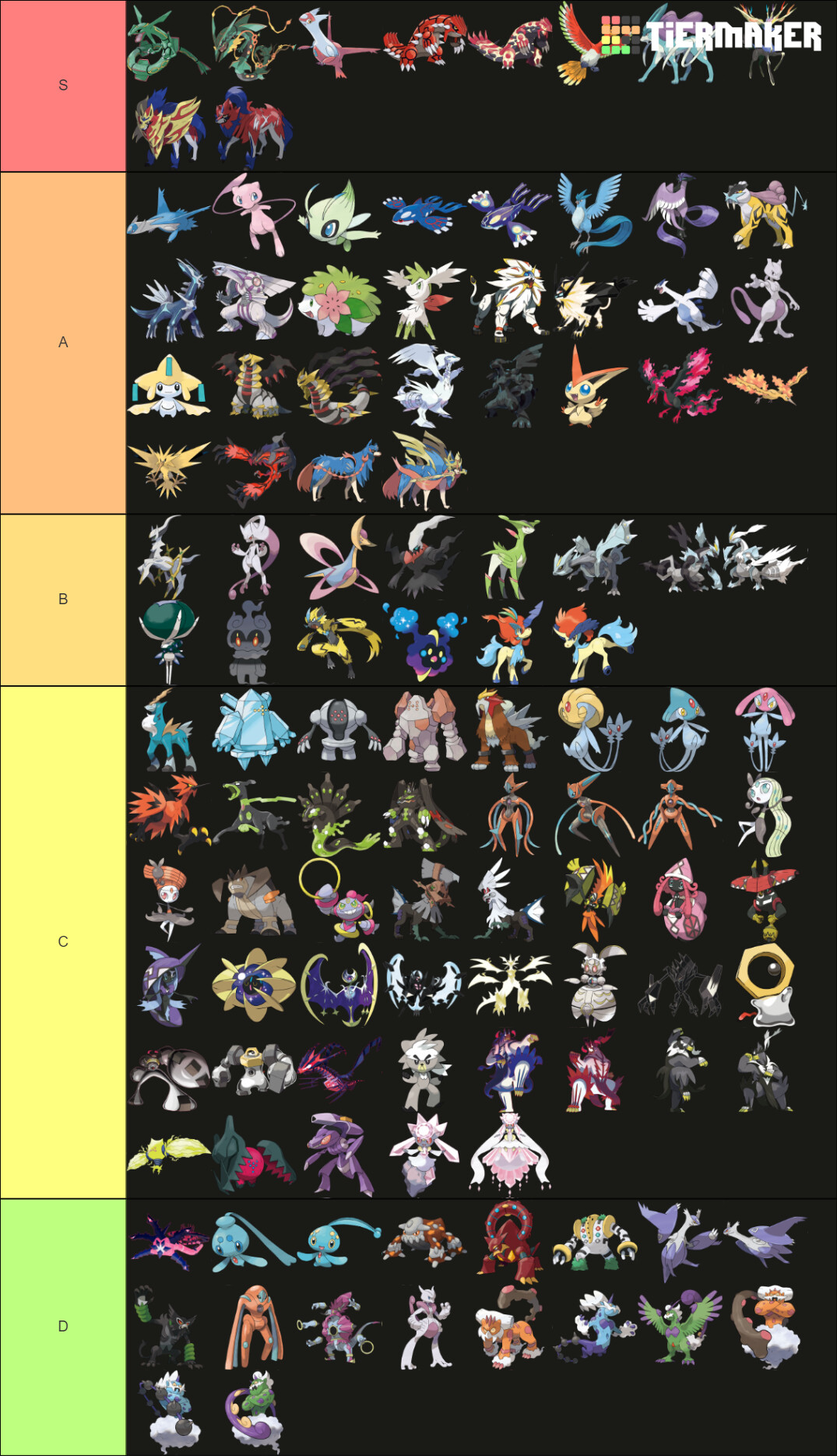 Finally… the long-wanted, long-anticipated legendary tier list