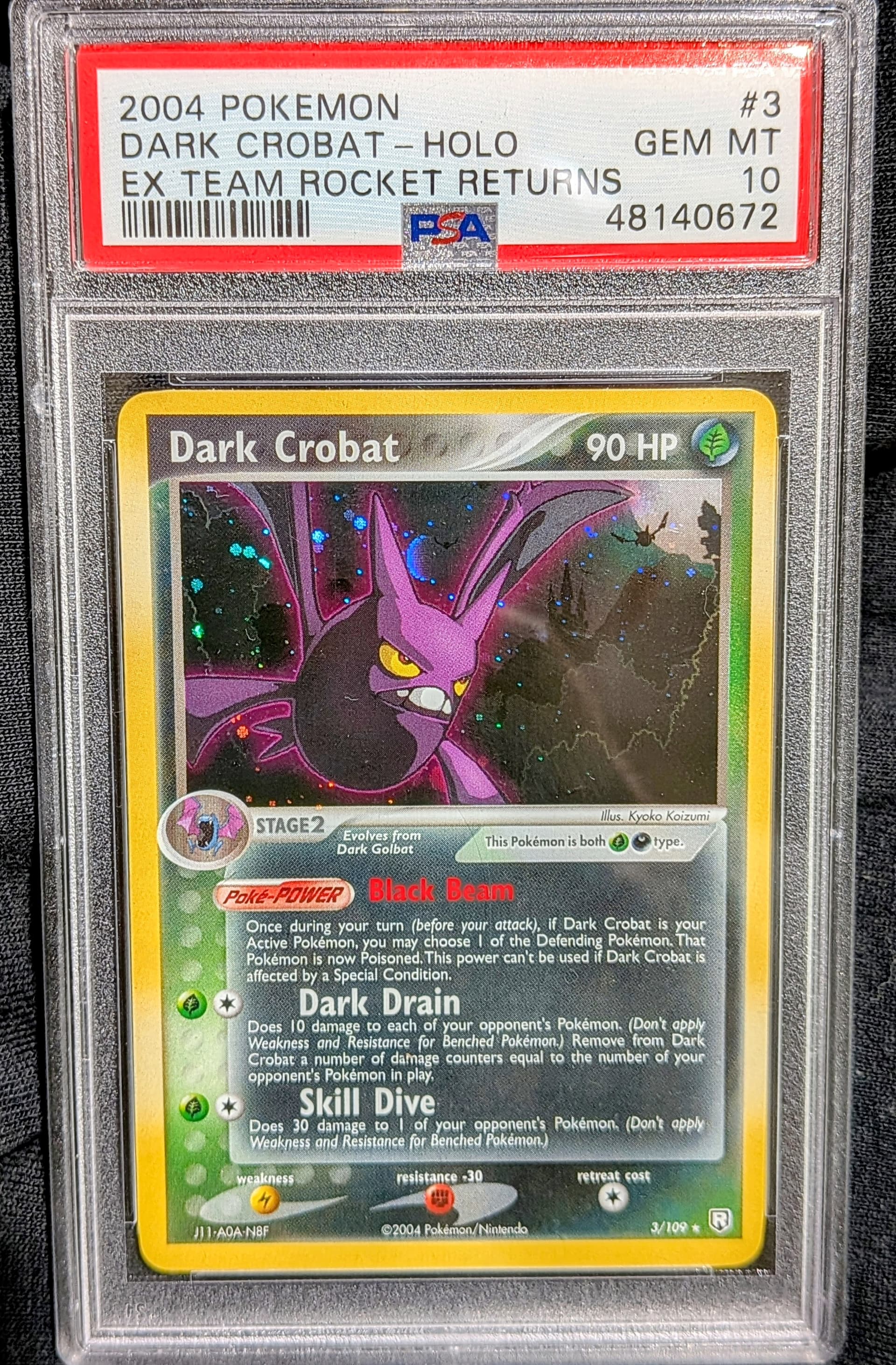 ゴルバット カードe PSA10 PSA10鑑定済〕ゴルバットLV.25【-】{旧裏}