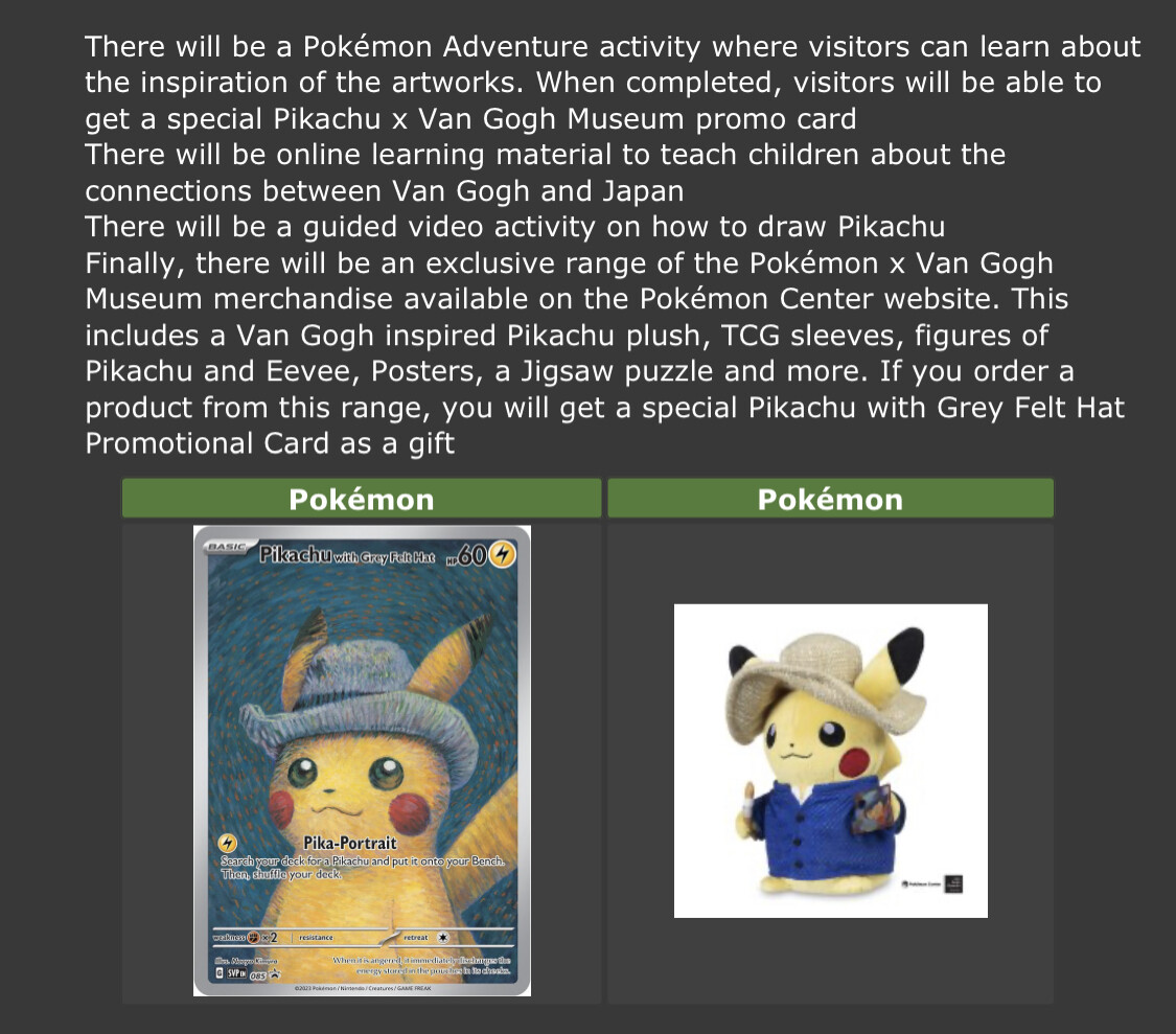 Pokemon X Van Gogh Museum Pokémon Eevee w/ Straw Hat Figure *In Hand*