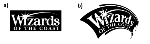 Rectangular vs arched Wizards logo